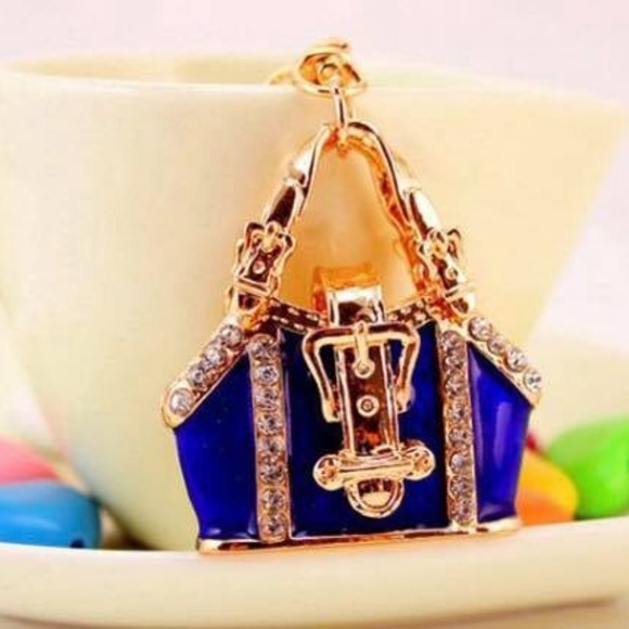 3 Color Lady Hangbag Crystal Keychains - Picture 4 of 8